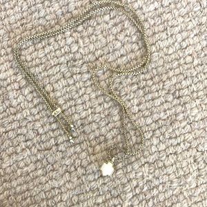 Adjustable Kendra Scott Necklace with white pendant